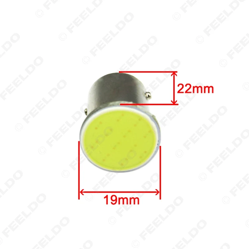 FEELDO 2 шт. автомобильные 1156 BA15S S25 COB 12SMD светодиодные задние сигнальные стоп лампы 5