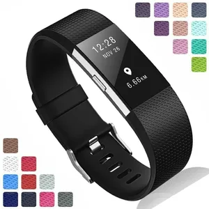 Силиконовые сменные ремешки Coolaxy, аксессуары для наручного браслета, ремешок для запястья Fit bit Charge 2