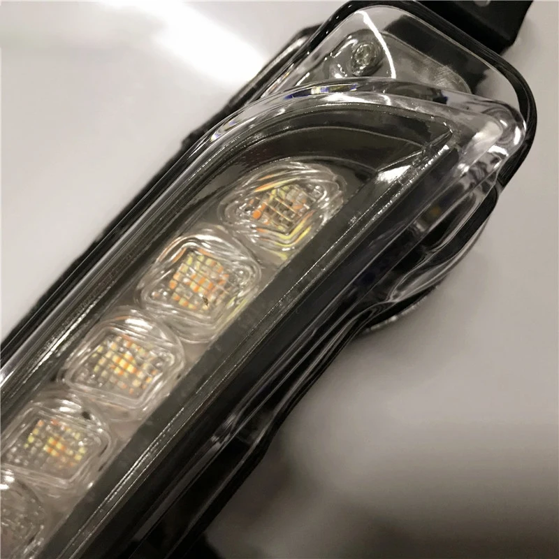 2Pcs Led Daytime Running Light For Suzuki Vitara Turning Yellow Signal Relay Waterproof Car 12V Led Drl