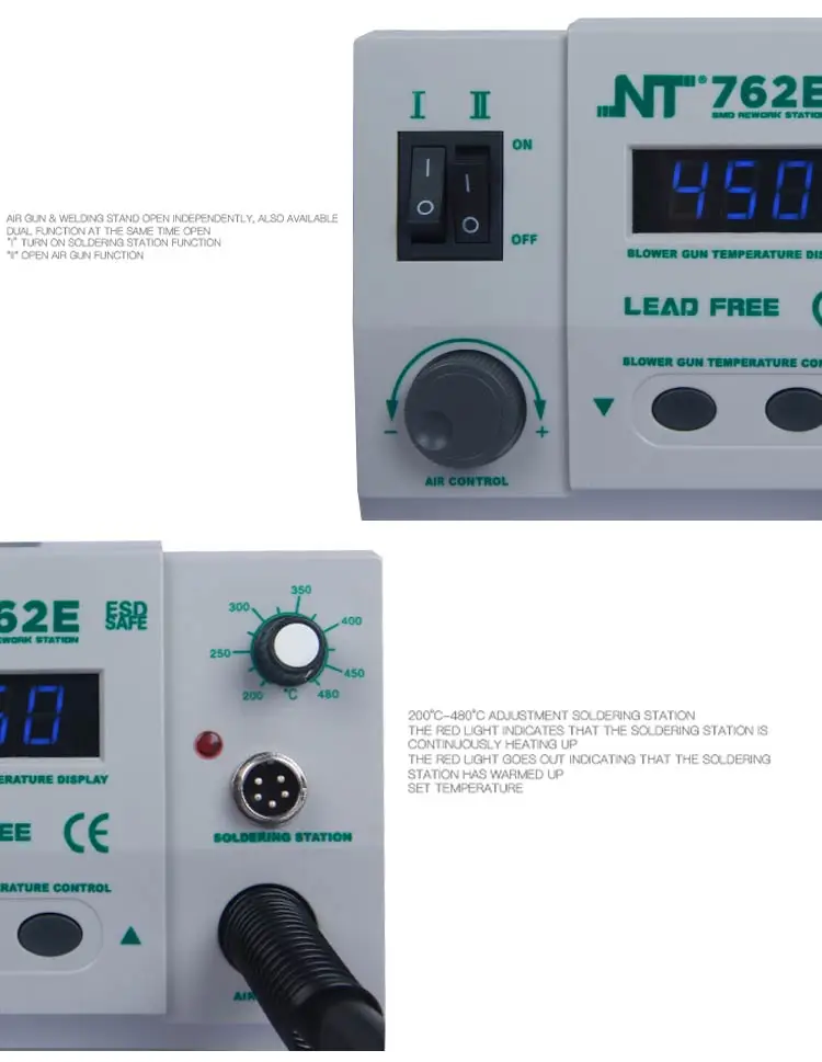 Новое поступление BGA Бессвинцовая Регулируемая паяльная станция горячего