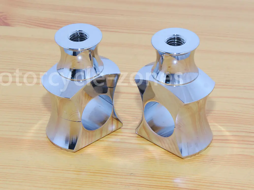 Хром 1 &quot25 мм мотоциклетные Кафе Racer Руль Riser зажим для Harley Custom Bobber Chopper |