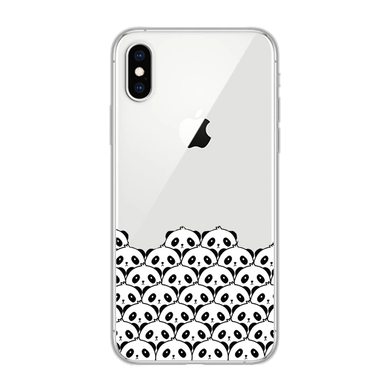 ciciber Phone Cases for iPhone 11 Pro Max 8 7 6 6s Plus SE 5s Soft TPU Cover X Xs XR XS Case Panda Coque Fundas |