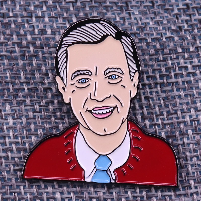 Эмалированная булавка Fred rogers Ностальгический значок по районам г на Роджерса для