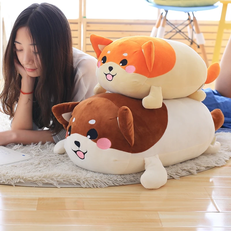 

New Lovely Down cotton Shiba Inu soft stuffed dog doll Cartoon image Plush toy Cute Kawaii Christmas gift for children girl kid