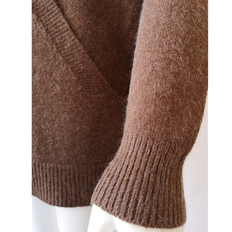 Winter Sexy Deep V-Neck Twist Knitted Sweaters Women Long Sleeve Sweater Femme 2018 Autumn Outwear Pullover jersey mujer | Женская