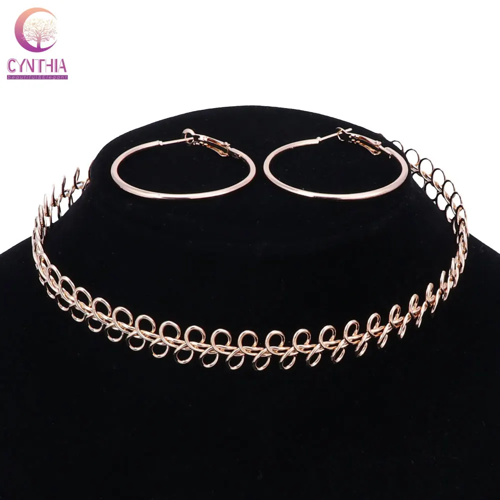 Модные ювелирные изделия волна панк готический Золотой чокер заявление