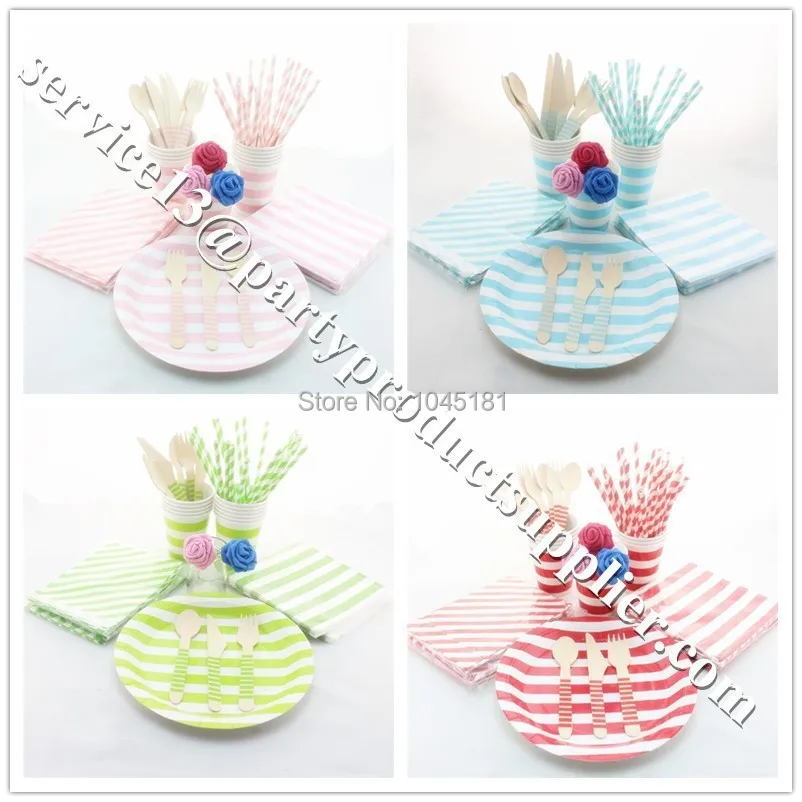 Одноразовая посуда для вечеринки 300 комплектов ранцевые сумки соломинки