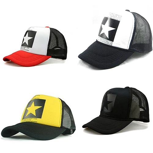 Мужская Женская регулируемая бейсболка со звездами|mesh hat|baseball capadjustable baseball cap |