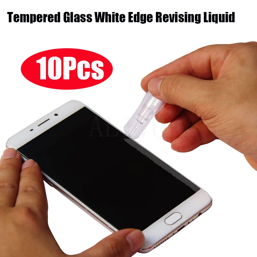 10Pcs Tempered Glass White Edge Revising Liquid For Apple iphone Xiaomi Huawei zte Nokia Screen Protector Border Eliminate | Мобильные