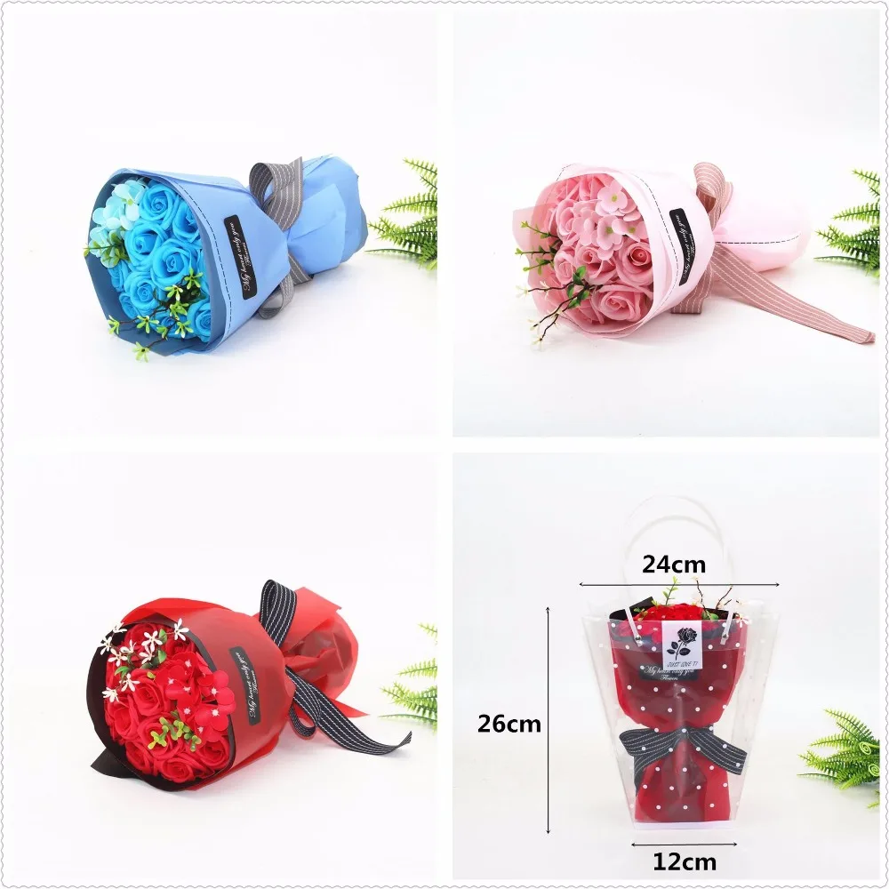 

Artificial Flower Fake Flowers Soap Rose Decorative Flowers For Wedding Party Birthday Valentine's day Simulation Gift Box Rose