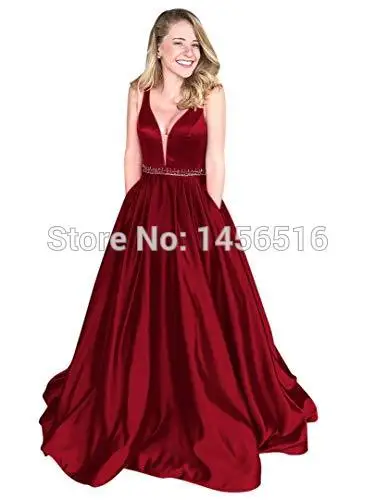 Vestidos de fiesta ТРАПЕЦИЕВИДНОЕ атласное элегантное платье для выпускного вечера с бисером на талии длинное Vestido formatura женское торжественное платье вечернее платье