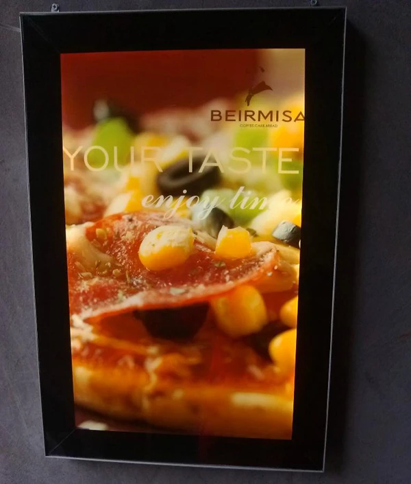 6 шт супер тонкий черный Алюминий рамка Ресторан светодиодный освещенное меню