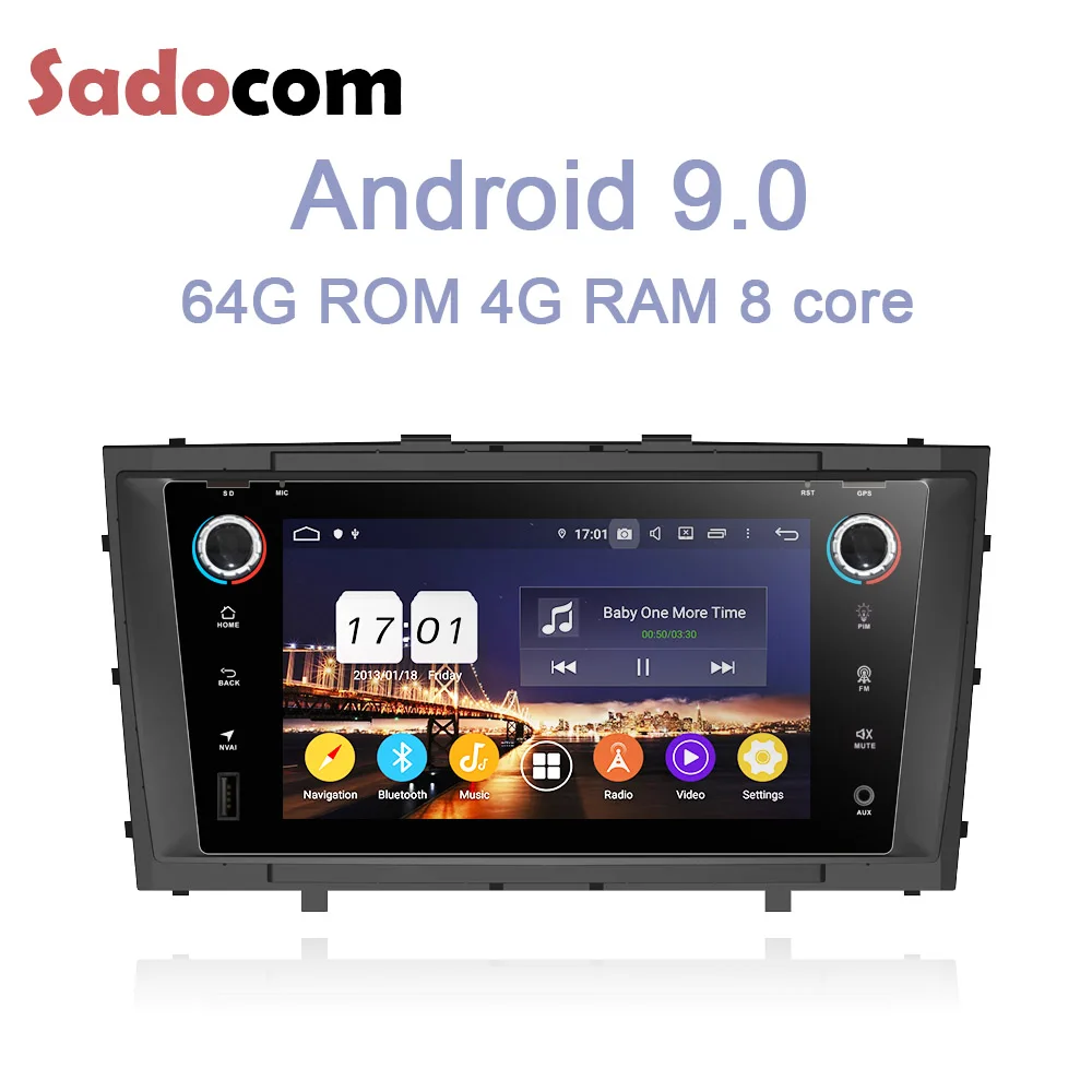 DSP PX6 2 din Android 9,0 Bluetooth 4,2 4 Гб ОЗУ 8 ядерный автомобильный DVD мультимедийный плеер авторадио gps для Toyota Avensis T27 2009-2013