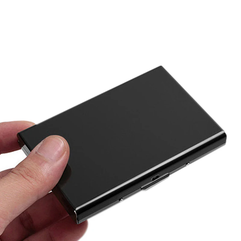 RFID Блокировка бумажник тонкий безопасный нержавеющей стали Бесконтактный