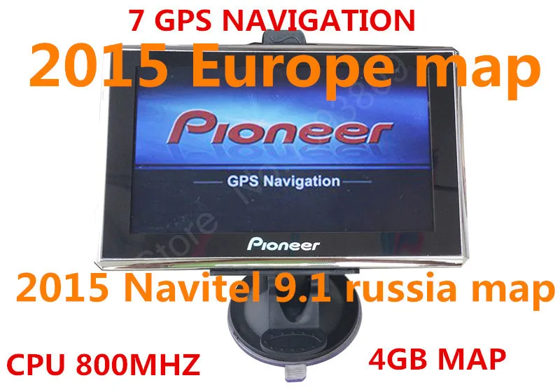 2015 new 7 inch HD Car TRUCK GPS Navigator 800MHZ FM/4GB/DDR 128M New Maps Russia/Belarus/Kazakhstan Europe/USA+Canada
