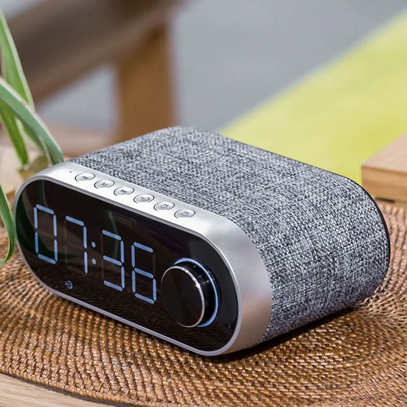 Беспроводной динамик с будильником сабвуфер электронный Wecker домашний стол