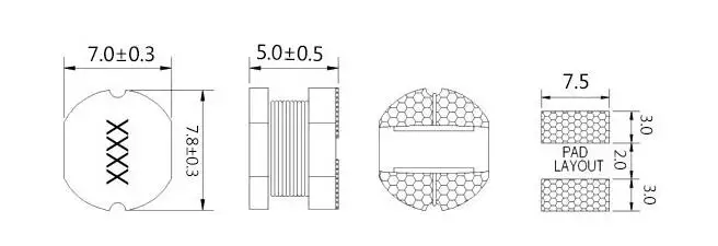 10 шт./лот SMD силовой индуктор CD75 4.7UH 4R7 2A проволочный чип индуктор