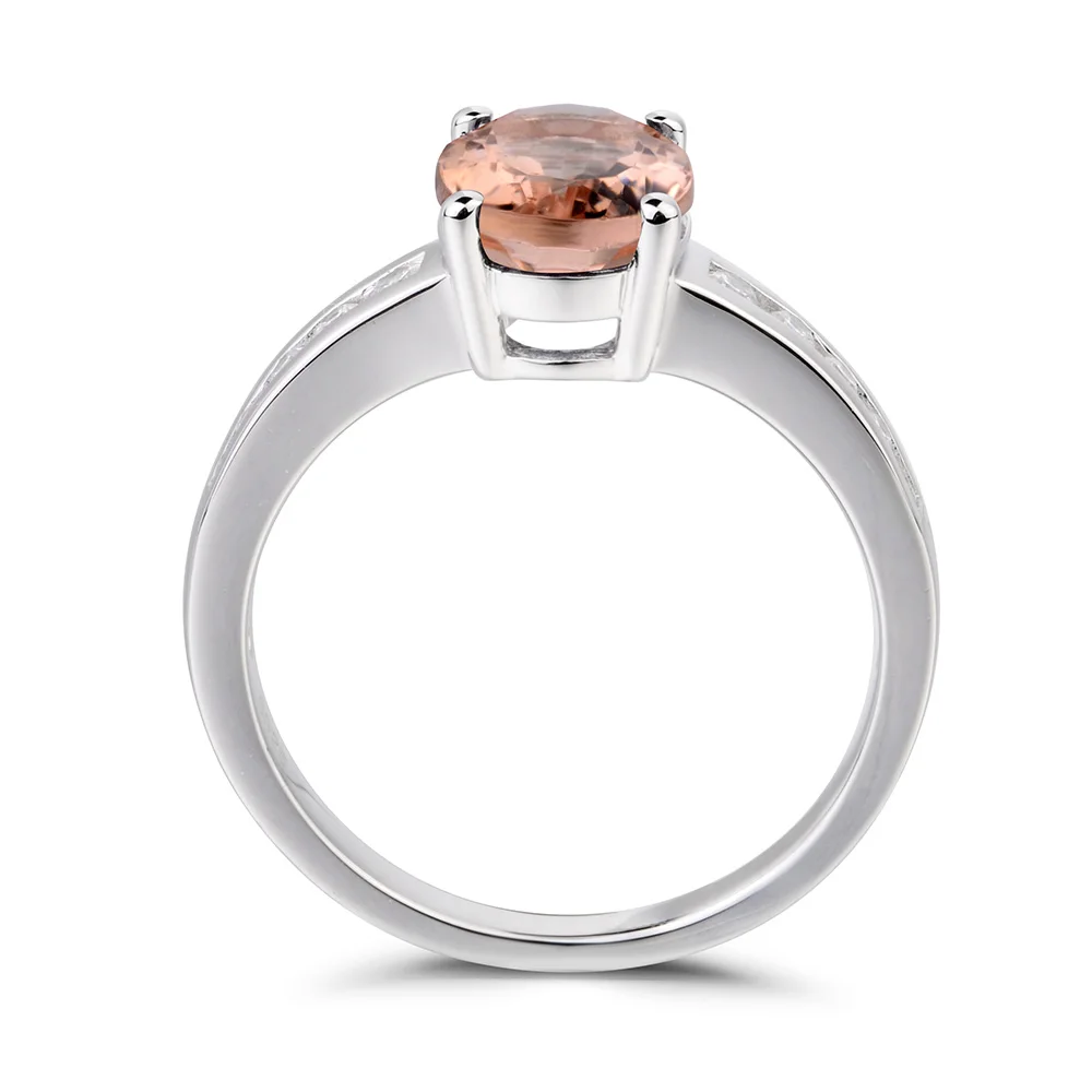 Украшения leige Morganite обручальное кольцо натуральное розовое морганитное с