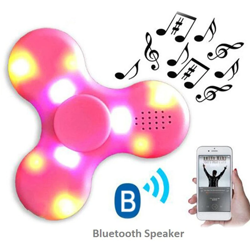 2018 Непоседа Спиннер светодиодный Bluetooth динамик EDC ABS подшипник подключение