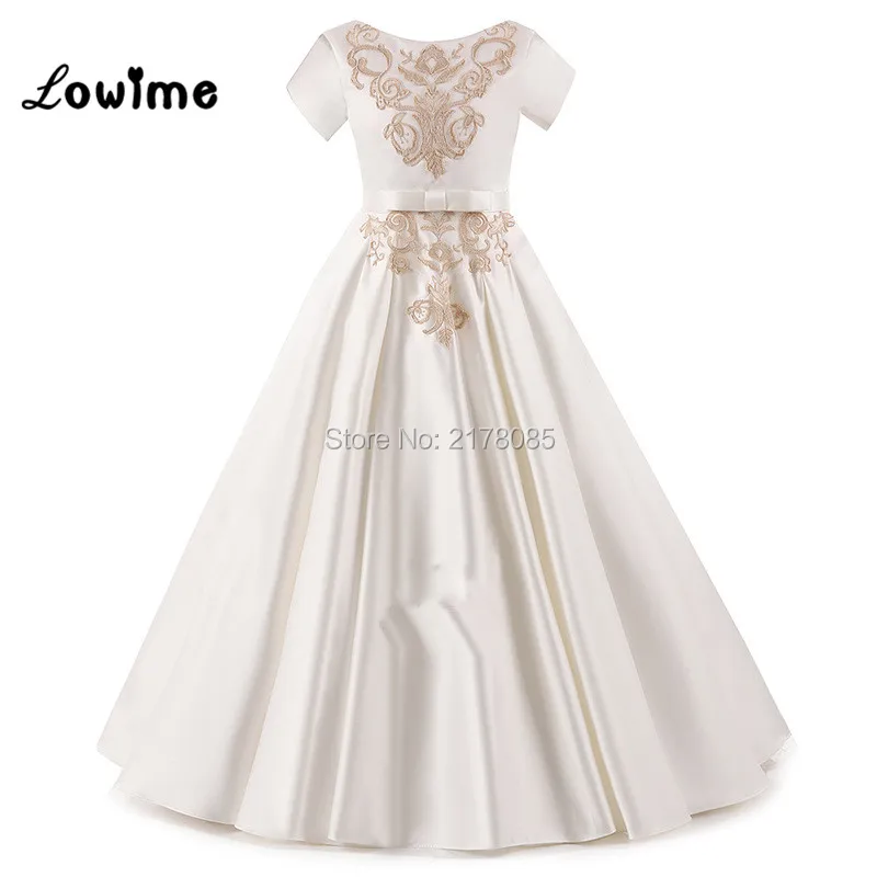 Платье цвета слоновой кости с цветочным узором для девочек платье причастия на