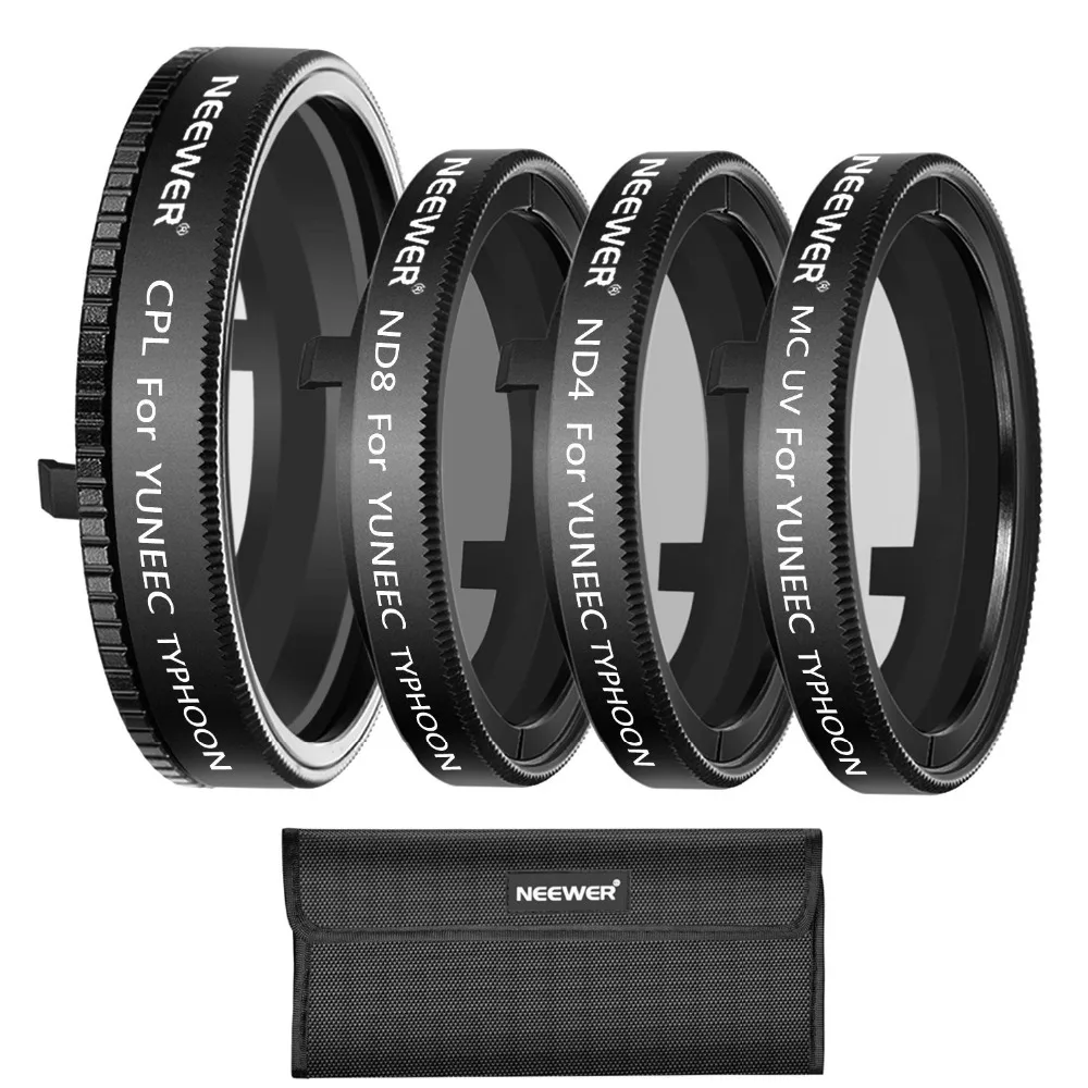 Комплект фильтров Neewer 4 шт. для камеры Yuneec Typhoon Q500 4K CGO3 камера H в комплект входят: ND4
