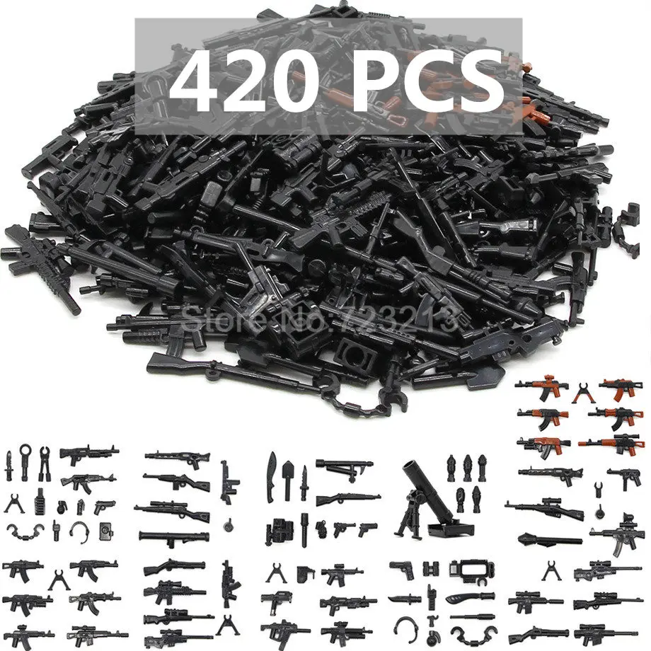 390/420/450 шт. Аксессуары для военных частей оружие пакет пистолет строительные