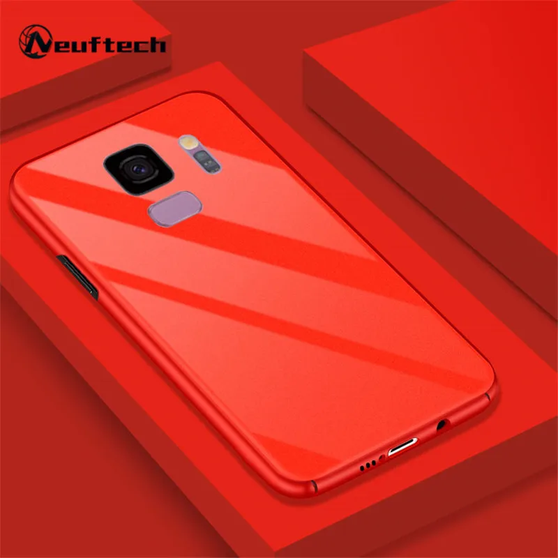 Чехол для телефона роскошь samsung Galaxy S8 S9 плюс Жесткий черный противоударный