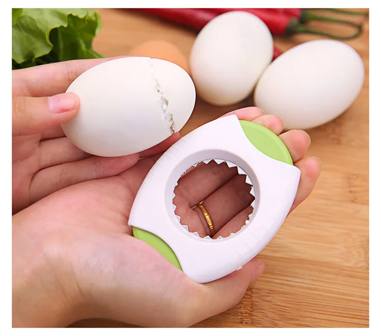 Новые Кухня яйцо резак яйца приготовленные шеллером разорвать оболочку пилинг