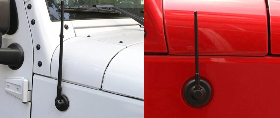 CITALL подходит для Jeep Wrangler JK 2007 2008 2009 2010 2011 2012 2013 Walkie Talkie автомобильное радио 35,4 см FM AM сигнала резиновая антенна