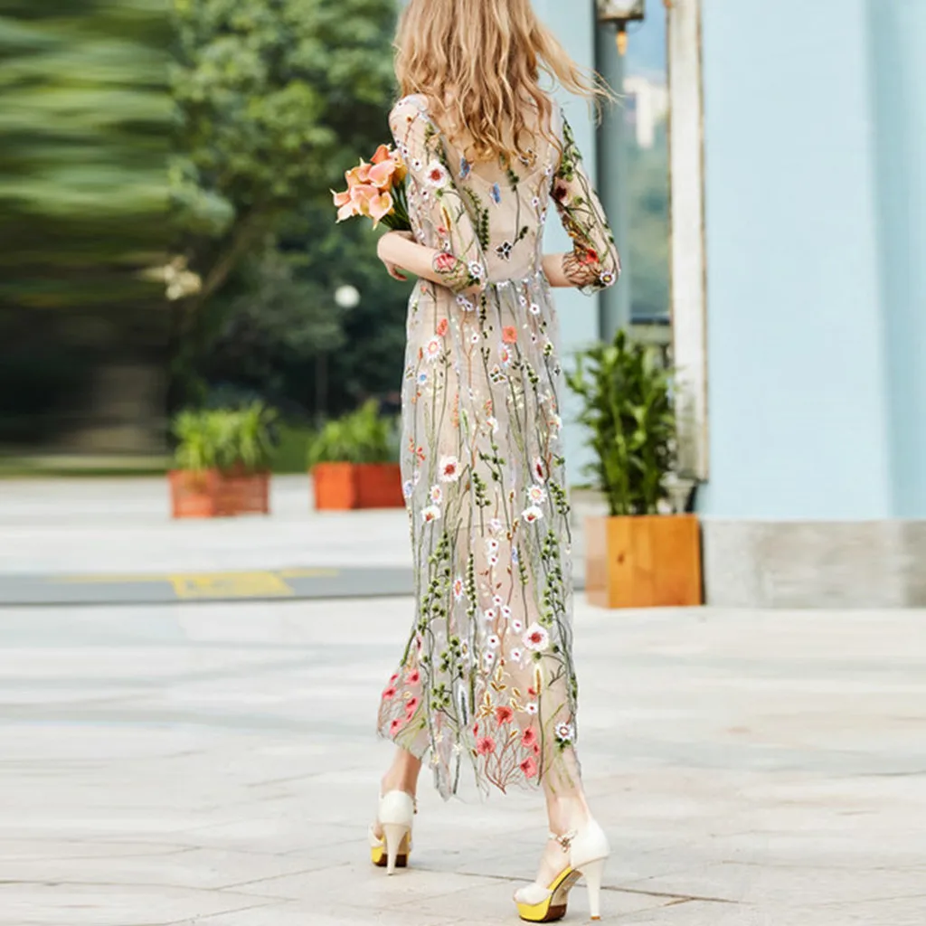 Летнее сексуальное платье 2019 модные платья с вышивкой короткие рукава