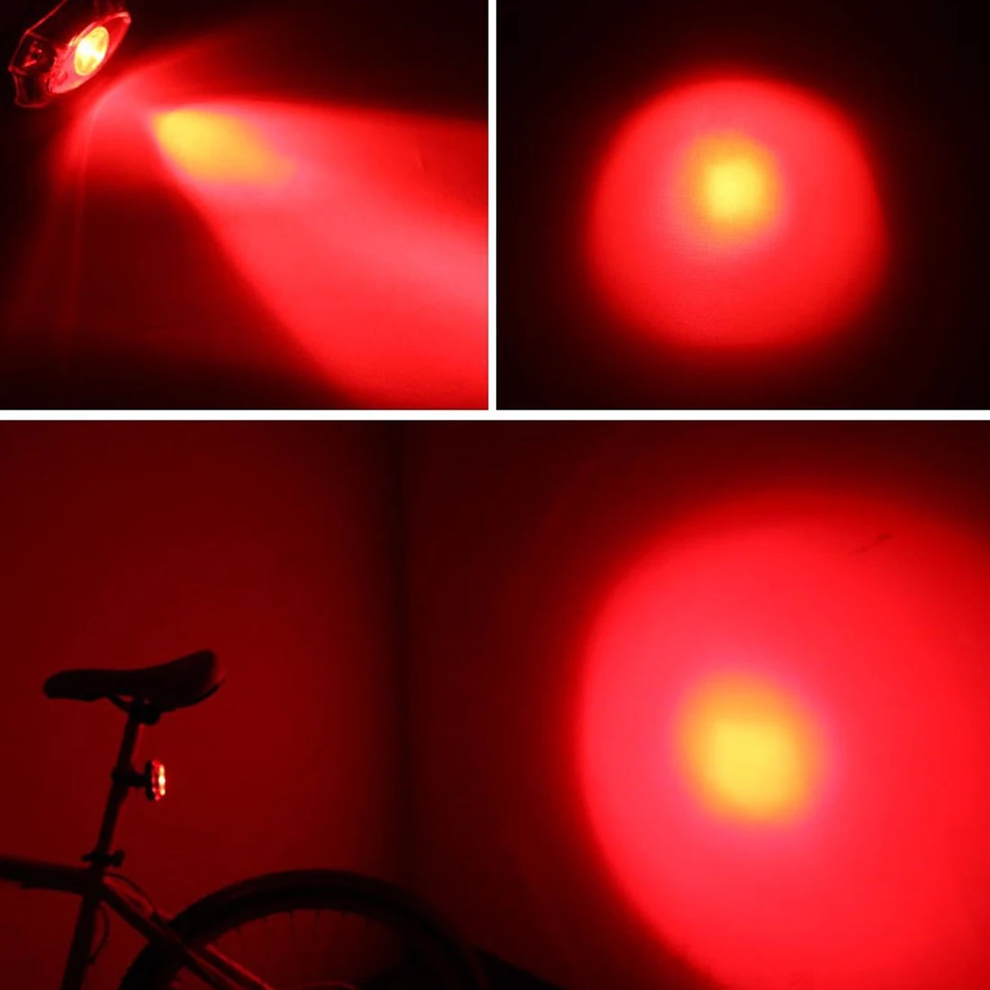 USB Перезаряжаемые задний велосипедный фонарь Дождь Водонепроницаемый яркий