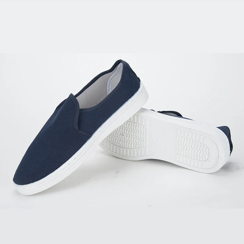

Anti-static towel shoes thick blue white canvas labor insurance work shop clean dust-free purification PU soft bottom shoes