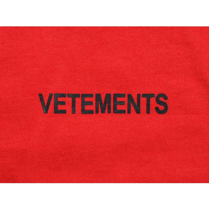 Новейшая футболка Vetements с большим ярлыком для мытья снаружи женские и мужские