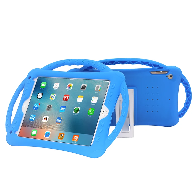 Чехол для iPad air/air 2/Pro 9 7 Крышка всего тела Силиконовый противоударный ручной Стенд