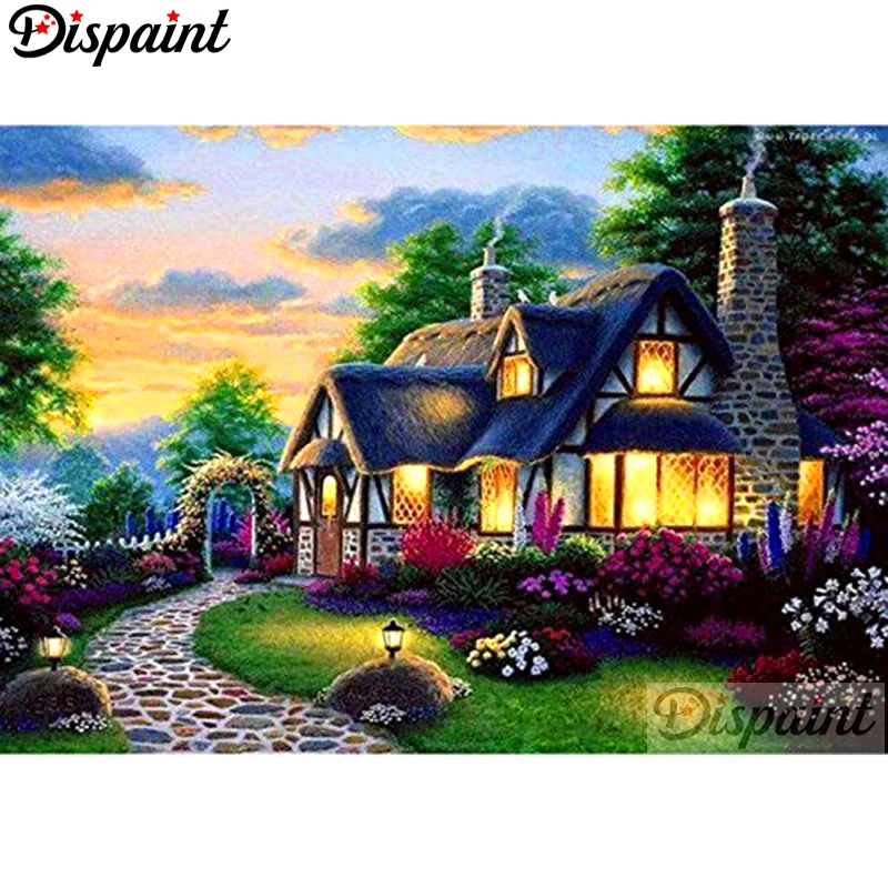Необычная полная квадратная/круглая дрель 5D DIY Алмазная картина &quotDream hut landscape&quot