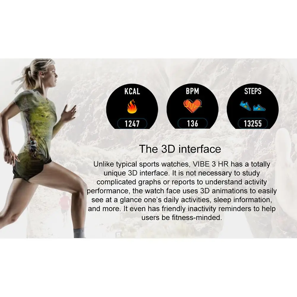 Zeblaze VIBE 3 HR прочный внутренний монитор 3D UI весь день запись активности 1 22 'ips
