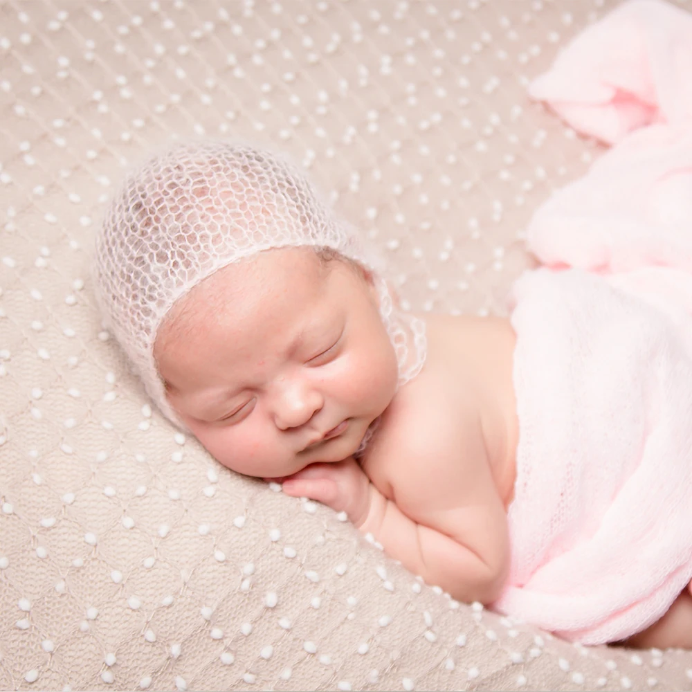 Don&ampJudy Newborn Hat Photo Prop Soft Mohair Bonnet Cap Hand Knitted Baby Photography Props Session 2021 | Детская одежда и