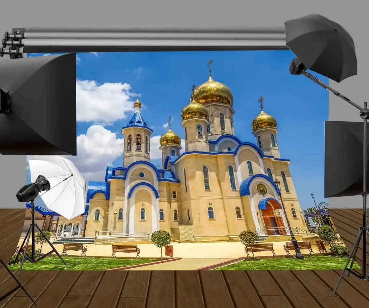 7x5ft русская церковная фотография Фон солнечная погода фон студия