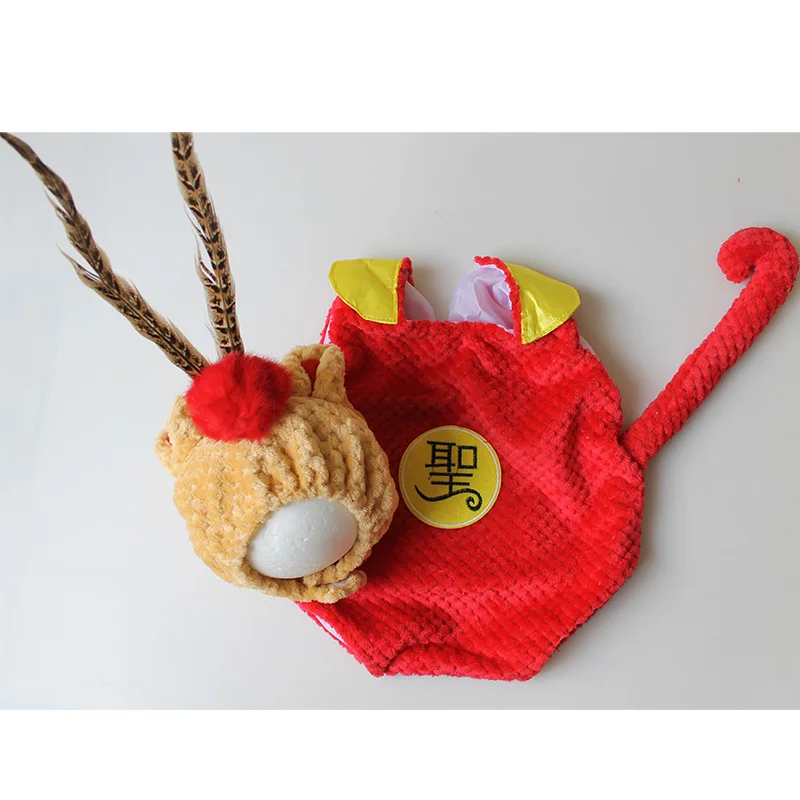 Baby photography props Monkey King costume newborn photo accessories Sun Wukong outfit infant fotografia Kungfu baby Xmas gift | Детская