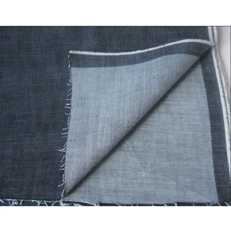 Широкий 143 см темно-синий Потертого джинсового материала Хлопковой джинсовой
