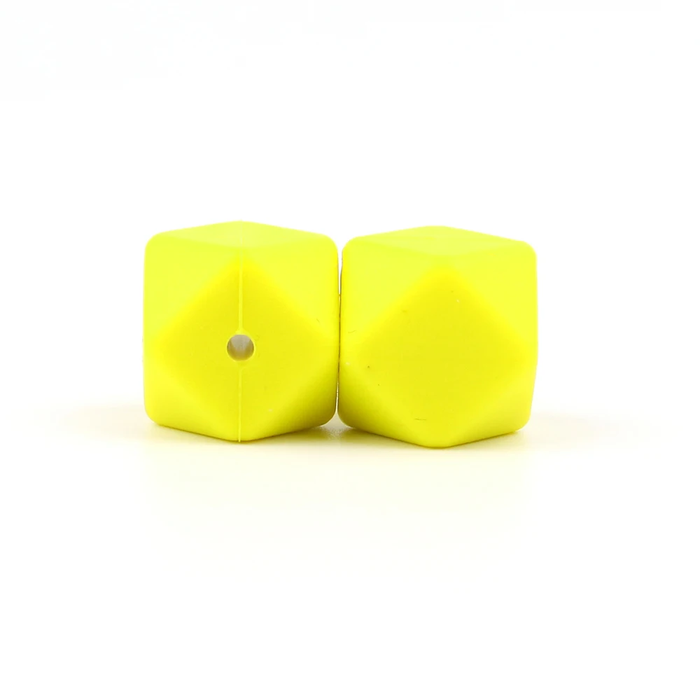 KAT039-60 BOBO. BOX 10 шт. шестигранные силиконовые бусины 14 мм пищевого качества Детские Прорезыватели без бисфенола DIY ожерелье цепочка для зубов Уход за зубами подарок - Цвет: KAT039-60