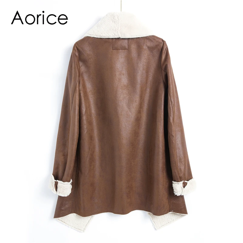 Aorice QY801 новые модные женские пальто и куртки осень весна длинное пальто Верхняя одежда Повседневная Верхняя одежда коричневый черный цвет