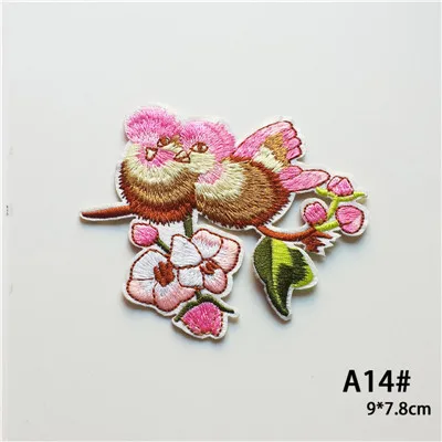 STYLE A14 Maxsin забавная птица патч Цветочная вышивка железные нашивки для аппликация на одежду DIY Шляпа Пальто Платье Брюки аксессуары тканевая наклейка - Цвет: STYLE A14