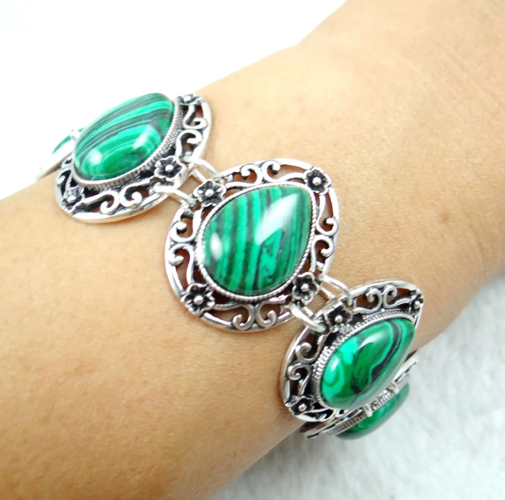 Модные популярные красивые ювелирные изделия ручной работы из малахата ожерелье