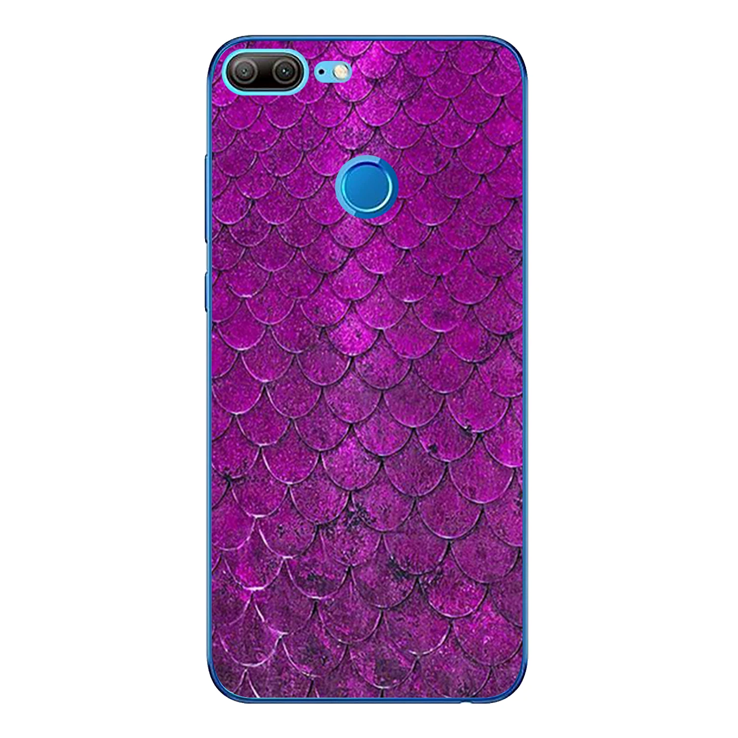 For Huawei Honor 9 Lite Case Cover 5.65&quot Soft TPU Silicone Cute Happy Color Fish Scales Flower Pattern Painted Phone Back |