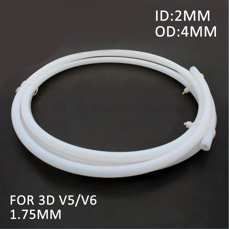 3d pinter части 1 м 2*4 мм PTFE трубы для j-головы hotend RepRap росток Боуден экструдер для 1,75 мм нити