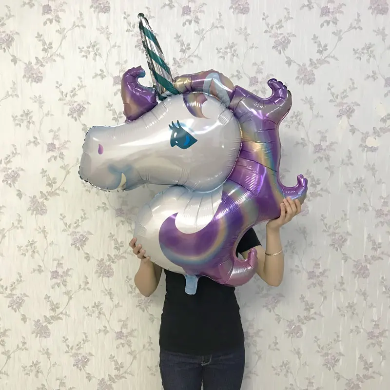 3D Unicornio вечерние украшения животных фольги Воздушные шары Babyshower вечеринка в