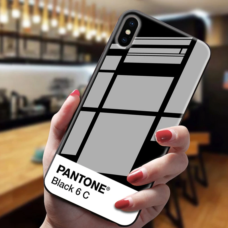 12 Pantone цветной чехол из закаленного стекла для телефона для iphone 5 6 7 8 6s 6s plus 7plus 8plus x xr xs xsmax - Цвет: 12