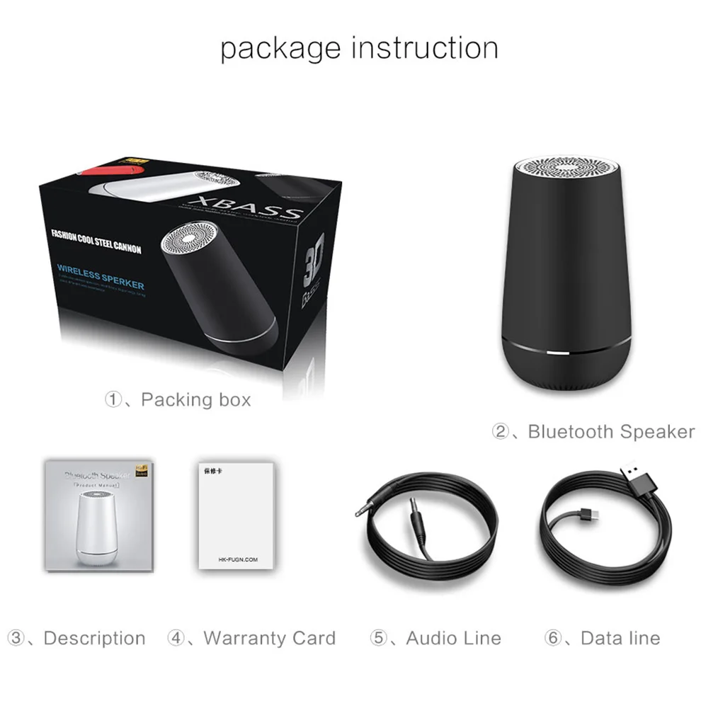 Мини Bluetooth динамик портативная беспроводная звуковая система 3D стерео