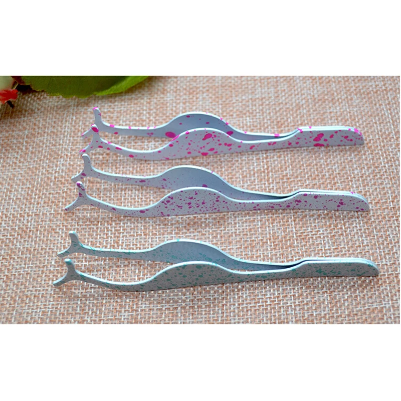 8pcs False Eyelash Tweezers Fake Eye Lash Applicator Extension Curler Nipper Clip Clamp Makeup Tools | Красота и здоровье
